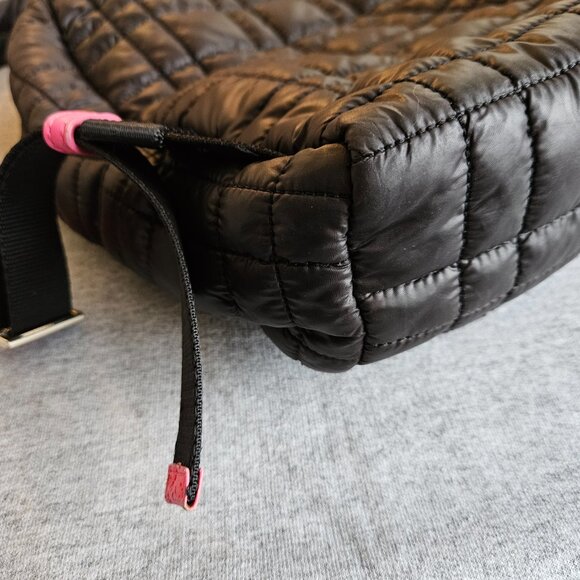 Kate Spade Softwhere Medium Nylon Quilted Backpack Black And Pink Cute Clean - Picture 8 of 16